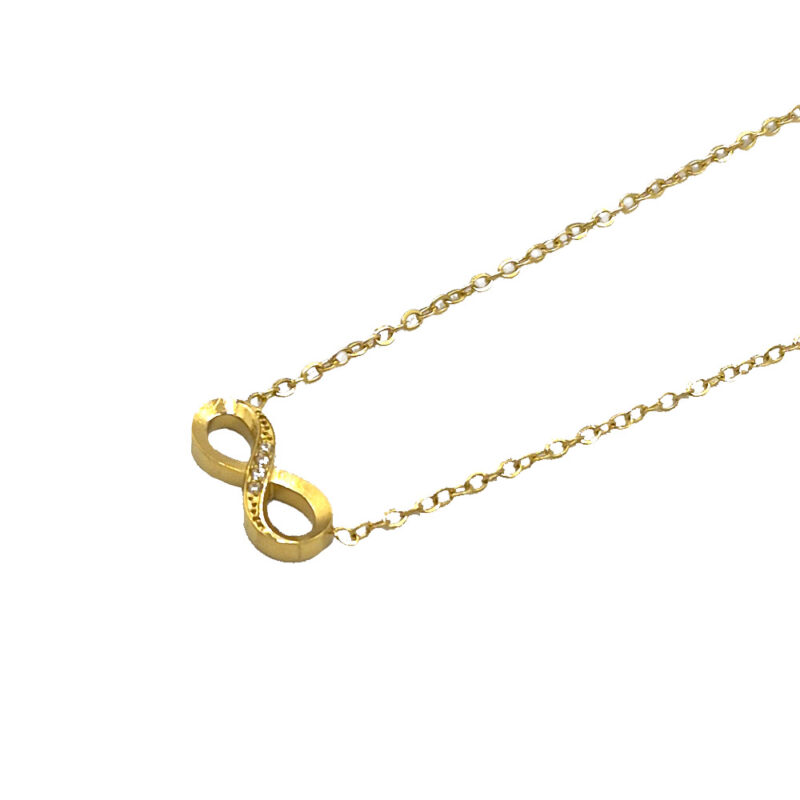 Κολιέ infinity επιχρυσωμένο 2 - bijouxbijoux