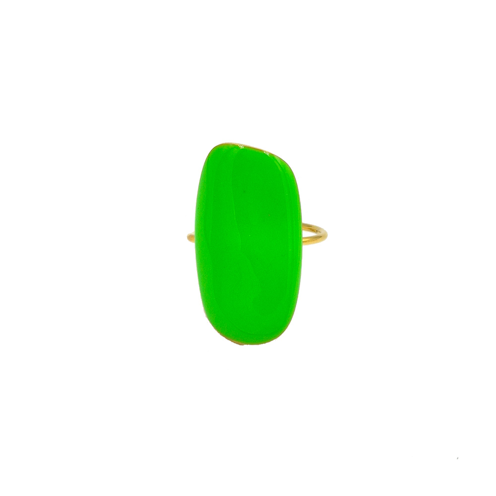 Δαχτυλίδι οβάλ πράσινο