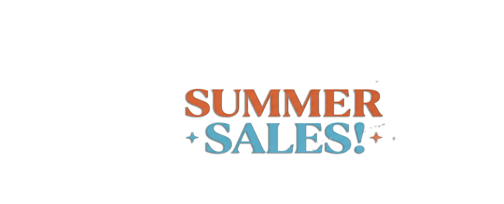 Summer Sales! promotional banner with orange 'SUMMER' and blue 'SALES!' text.